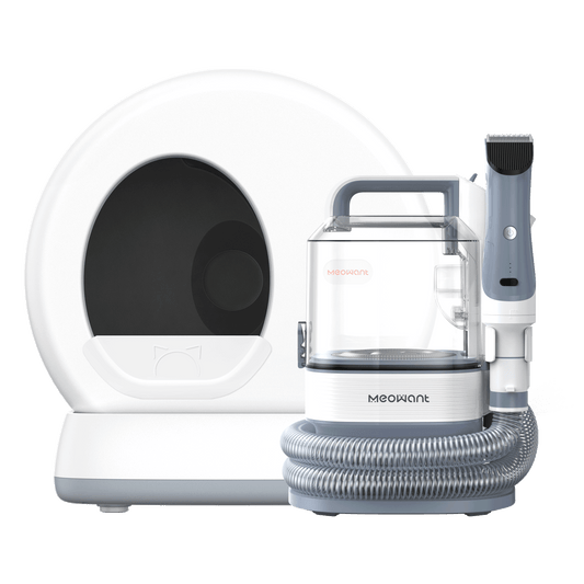 Meowant Litière autonettoyante pour chat MW-SC01 + Kit de toilettage